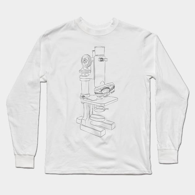 Retro microscope Long Sleeve T-Shirt by vixfx